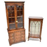 A Reprodux by Bevan Funnell mahogany display bookcase,