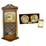 A London Clock Company quartz drop-dial wall clock,