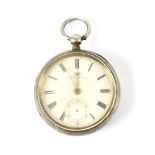 B H Munt, Haverford West & Milford; a Victorian hallmarked silver key wind fusée pocket watch,