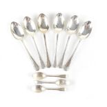 An Edward VII set of six hallmarked silver table spoons, Elkington & Co,