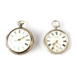 Thomas Barker, London; a fusée pair cased pocket watch with verge movement, numbered 65386,