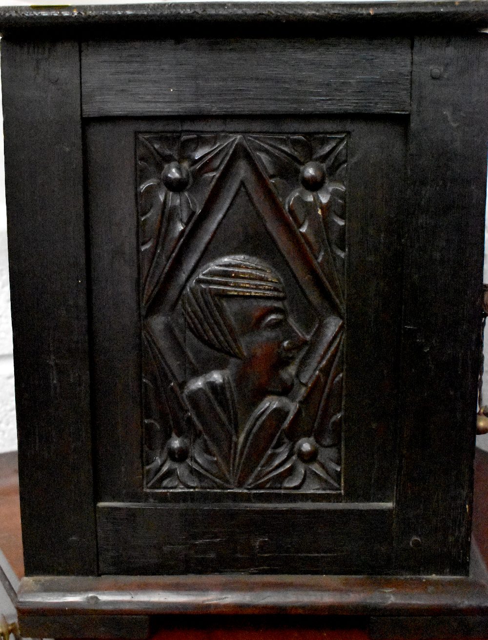 A 17th century and later oak table cabinet, possibly a former spice cabinet, - Image 3 of 3