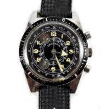 A vintage Exactima Sport diver's chronograph, with manual wind movement,