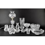 A large quantity of cut glass crystal,