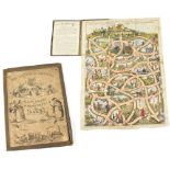 An early Victorian board game titled 'The Cottage of Content or Right Roads and Wrong Ways', Novr.