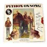 A 'Python on Song' double single signed by the cast of Monty Python, including John Cleese,