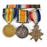 A group of three WWI medals awarded to SJT. C.H.