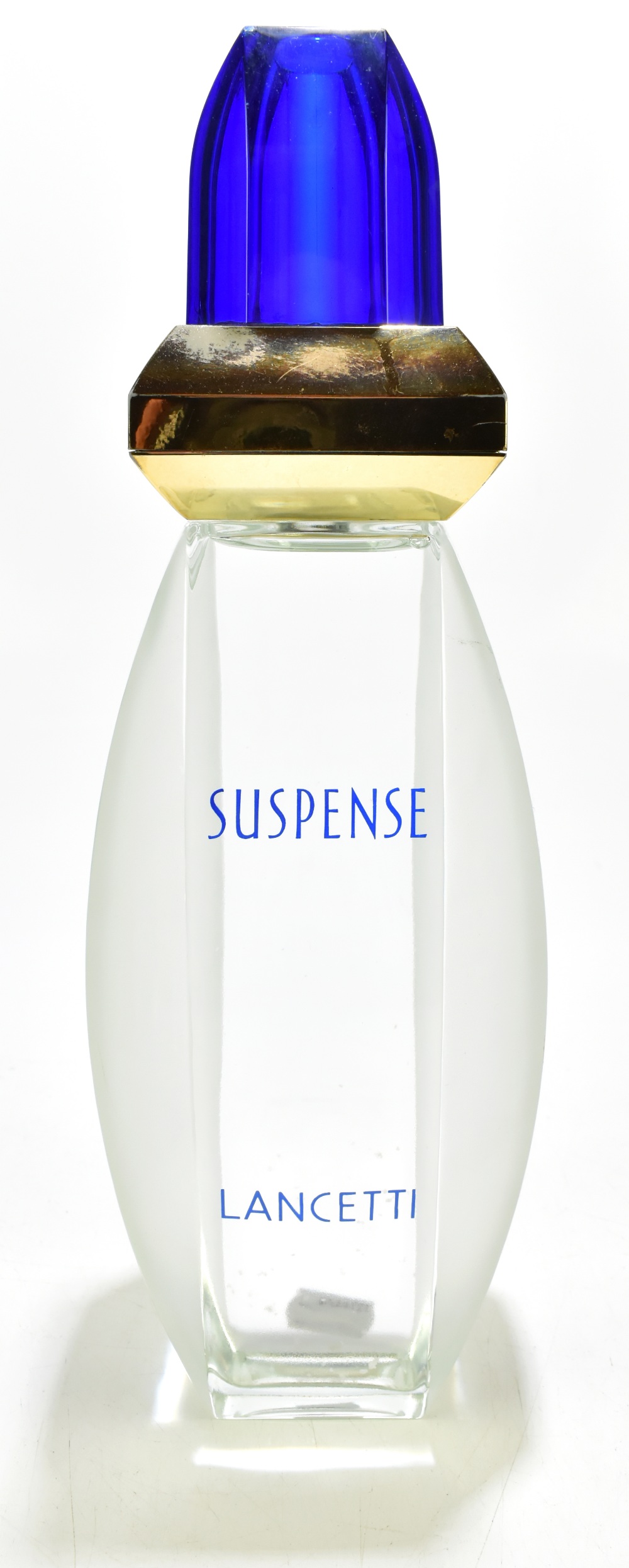 SUSPENSE BY LANCETTI; a giant vintage display dummy perfume factice, height 16"/41cm.Additional