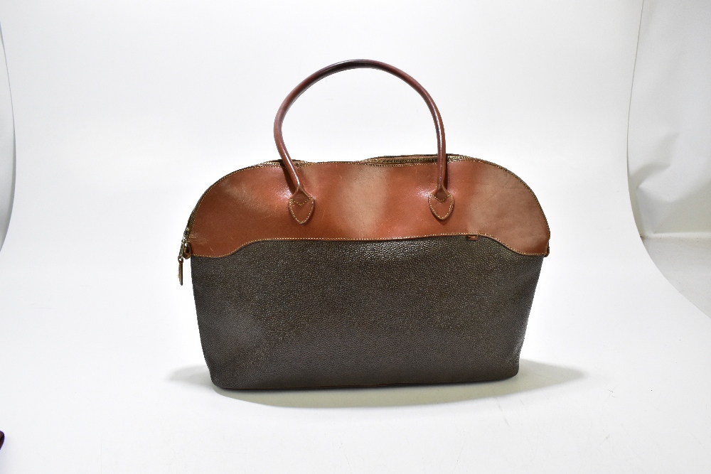 MULBERRY; a large vintage scotch grain and oak calf leather tote bag with shoulder straps and - Image 4 of 7