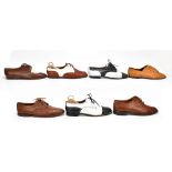 FRATELLI ROSETTI; seven pairs of flat brogues, a pair of blue and white flat lace-up brogues, size