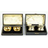 A pair of Victorian hallmarked silver gilt napkin rings, each with engraved initials 'E.G', London