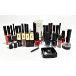 CHANEL; a quantity of used and unused makeup including eye pencils, blushers and nail varnish, YSL
