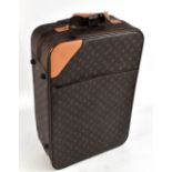 LOUIS VUITTON; a Pegase 60 monogram rolling luggage trolley suitcase with two wheels (af).Additional