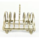 EDWARD, EDWARD JR, JOHN & WILLIAM BARNARD; a Victorian hallmarked silver six division toast rack