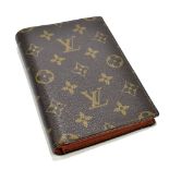 LOUIS VUITTON; a monogram canvas large leather wallet/card holder with sections for ID cards, with