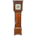 SAMUEL CLARE OF WARRINGTON; a George III oak cased eight day longcase clock, the brass face with