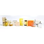 CHANEL NO.5; a box containing bath soap (complete and unused), a boxed half bottle of perfume, an