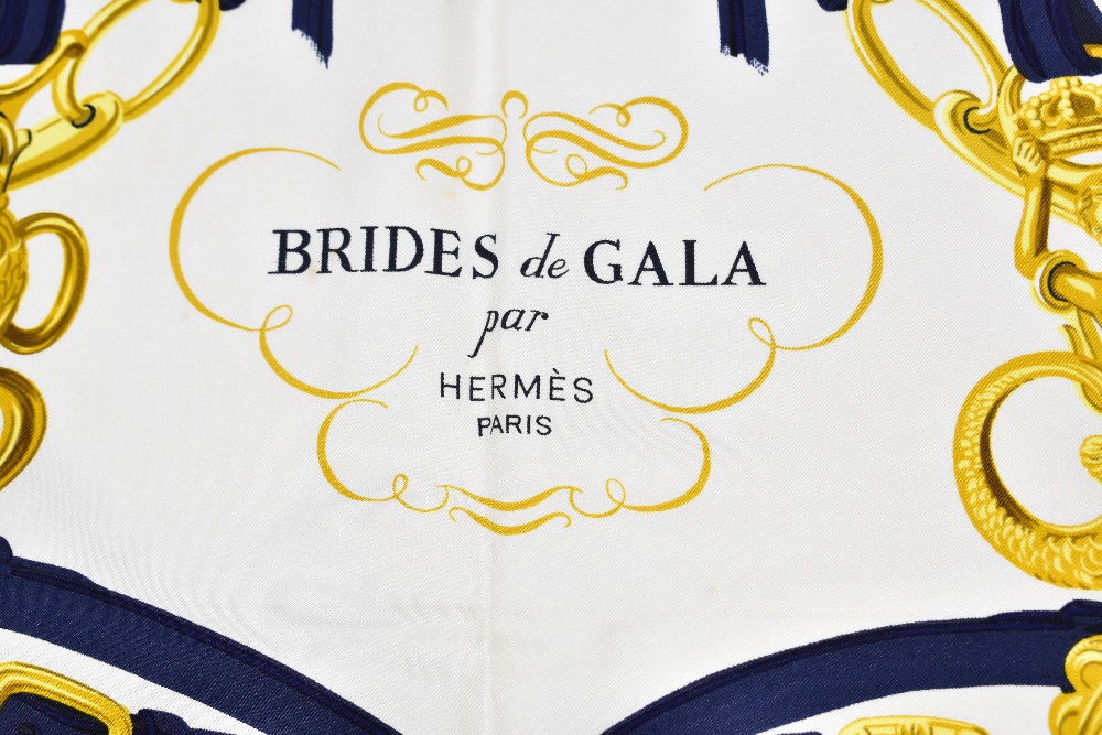 HERMES; a vintage 100% silk 'Brides de Gala' scarf designed by Hugo Grygkar, first issued 1957, - Image 2 of 6