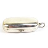 DENNISON WATCH CASE CO; a George V hallmarked silver double sovereign case with loop attachment,