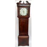 WIGNALL OF ORMSKIRK; an early 19th century mahogany cased eight day longcase clock, the painted face