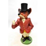 A decorative fibreglass model of Mr Fox wearing a top hat, height 89cm.Additional InformationHe