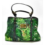 LOUIS VUITTON; a limited edition circa 2011 'Ailleurs Cabas GM' printed canvas green tropical jungle