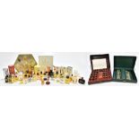 A quantity of miniature used and unused perfumes including Gucci, Armani, Balenciaga, Van Cleef