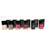 CHANEL; five 'Le Vernis' nail colours including 'Laque Rouge', 'Particuliere', 'Ballerina' and