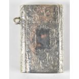 ALFRED TAYLOR; a Victorian hallmarked silver vesta case of rectangular form with chased decoration