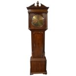 FODEN; a 19th century oak cased eight day longcase clock with broken swan neck pediment and dentil