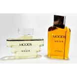 MOODS BY KRIZIA; a large vintage display dummy perfume bottle factice for men, height 11.5"/29cm,