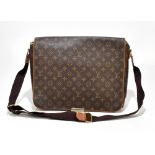 LOUIS VUITTON; a Abbesses brown monogram canvas messenger bag with a full frontal flap, back