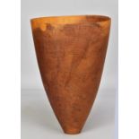 ANTHONY BRYANT (born 1960); a turned yew thin walled vessel, incised signature and dated 1992,
