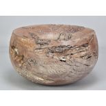 MIKE 'CHAI' SCOTT (born 1943); a large deep turned burr bowl, stamped mark, diameter 34.5cm. (D)