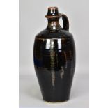 DAVID LEACH (1911-2005) for Lowerdown Pottery; a stoneware flagon covered in tenmoku breaking to