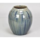 REGINALD FAIRFAX WELLS (1877-1951) for Coldrum Pottery; a stoneware vase covered in streaky blue