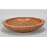 CECIL JORDAN (died 2015); a large turned burr wych elm bowl, stamped, diameter 44.5cm. (D)Additional
