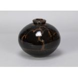 DAVID LEACH (1911-2005) for Lowerdown Pottery; a globular stoneware vase covered in tenmoku glaze
