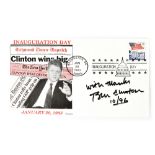 BILL CLINTON; a signed commemorative envelope dated Jan 20th 1993,