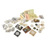 A quantity of mainly British currency to include Churchill crowns, Elizabeth II crowns,