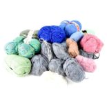 A large quantity of knitting yarn, various plys, to include mohair examples,