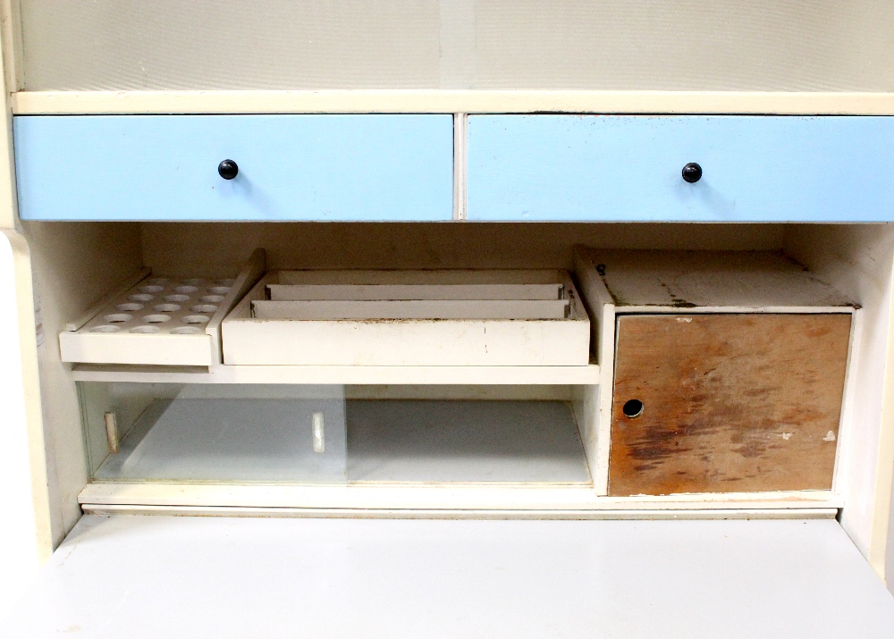 A retro c1950s Esto kitchen cabinet, twin glazed sliding doors to the top, - Image 2 of 3