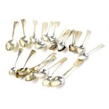 Twenty-three various silver tea, coffee and condiment spoons, various dates and makers,