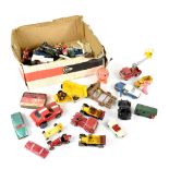 A quantity of mainly playworn diecast cars to include Corgi Big Bedford Tractor, Jaguar, etc.