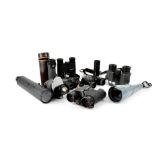 Ten various binoculars, telescopes and monoculars to include Carl Zeiss, Glanz Micro T-M Mk2,