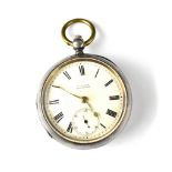 D Jones, Lampeter; an Edwardian hallmarked silver key wind fusée pocket watch, Birmingham 1904,