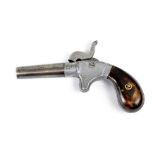 A 19th century percussion cap pocket pistol with screw off barrel,