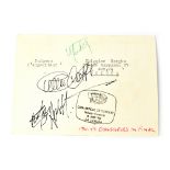 ITALY; a postcard signed by Italy's three goal scorers in the 1982 World Cup Final, Rossi,