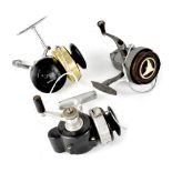 Three vintage spinning fishing reels to include an Argus #540-sp reel,