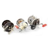 Various salt water trolling and multiplier reels to include a boxed Fjord model S-114 ex shop stock